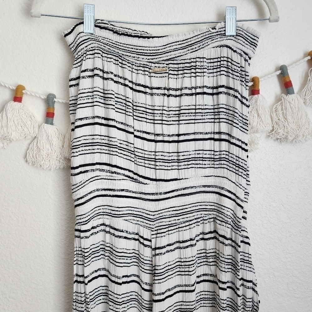 Spiritual Gangster Striped Gauzy Sleeveless Wide Leg Jumpsuit Beachy Baggy L - Picture 8 of 10